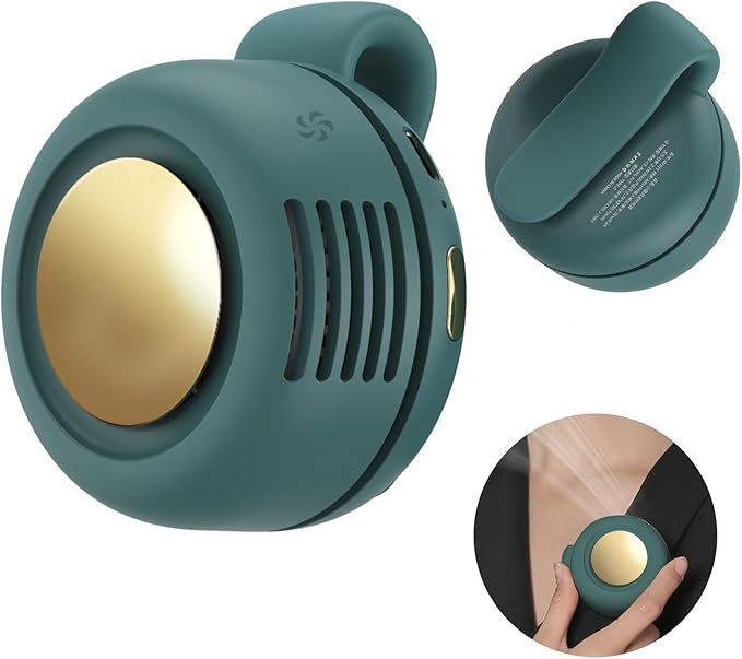 Mini Clip Fan – 360° Rotatable, Rechargeable, Bladeless Cooling - Best for Running/Gym/ Outdoor