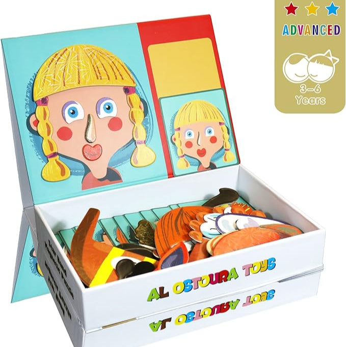 MVP Magnetic Face Puzzle – Creative Wooden Game