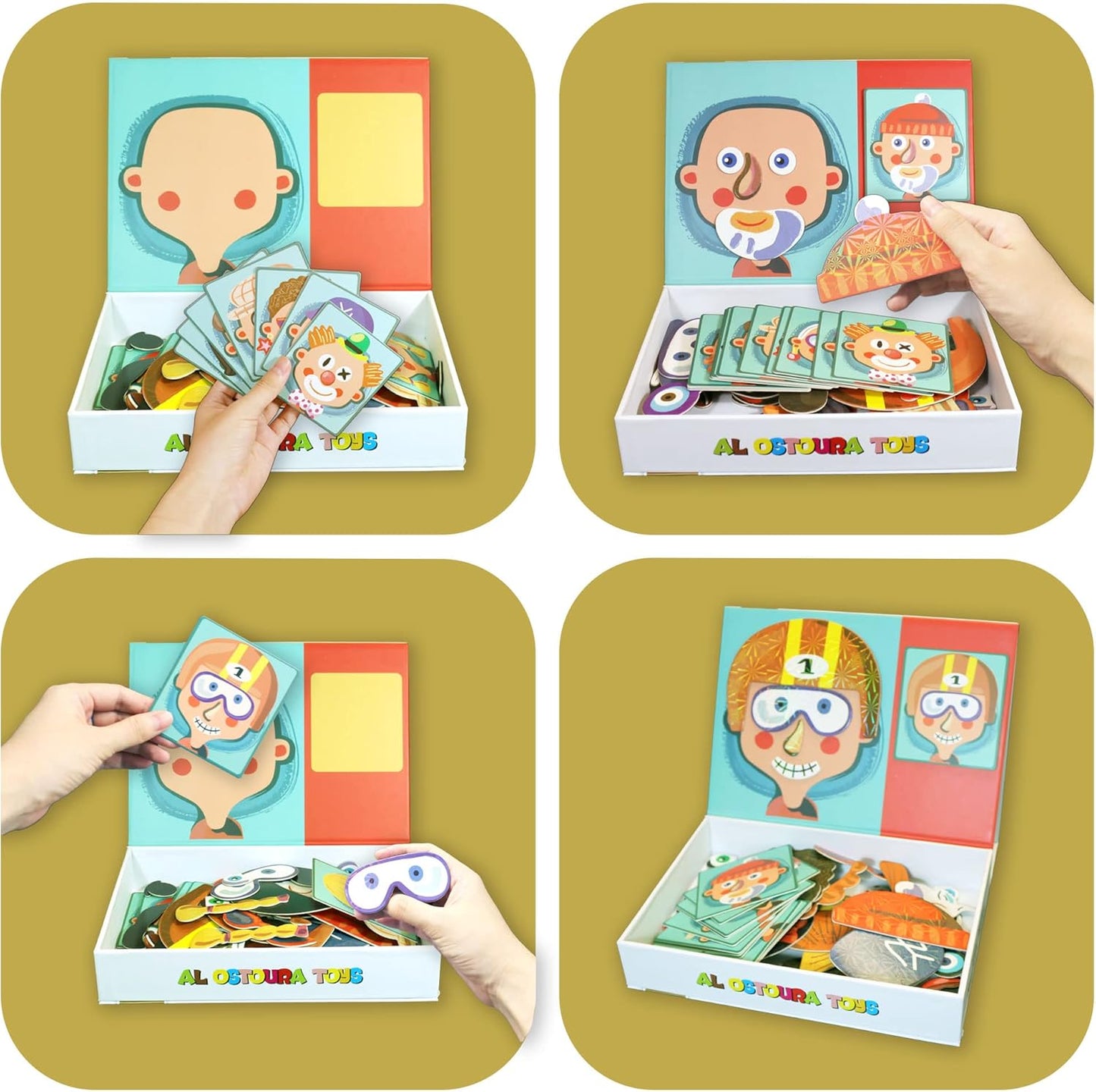 MVP Magnetic Face Puzzle – Creative Wooden Game