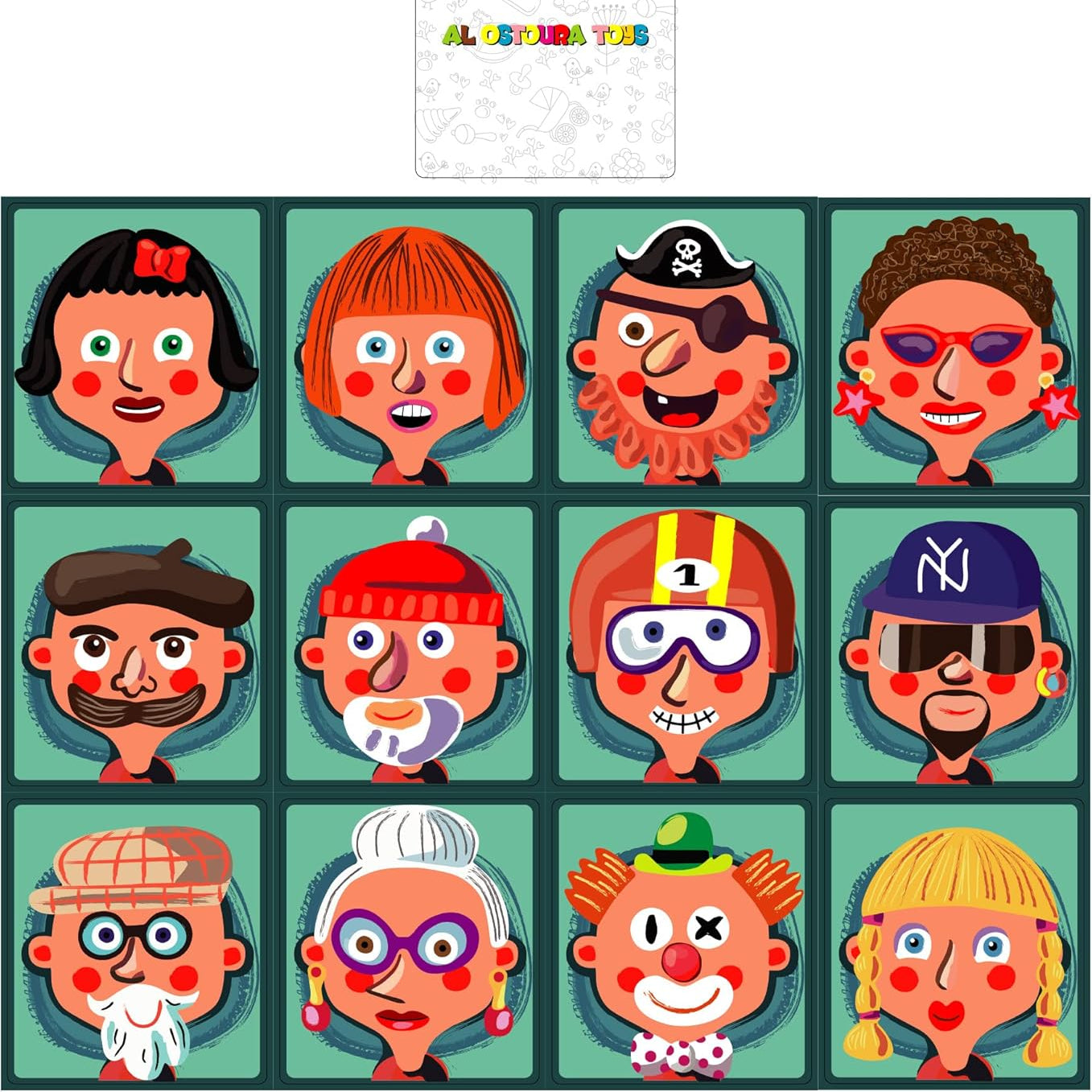 MVP Magnetic Face Puzzle – Creative Wooden Game