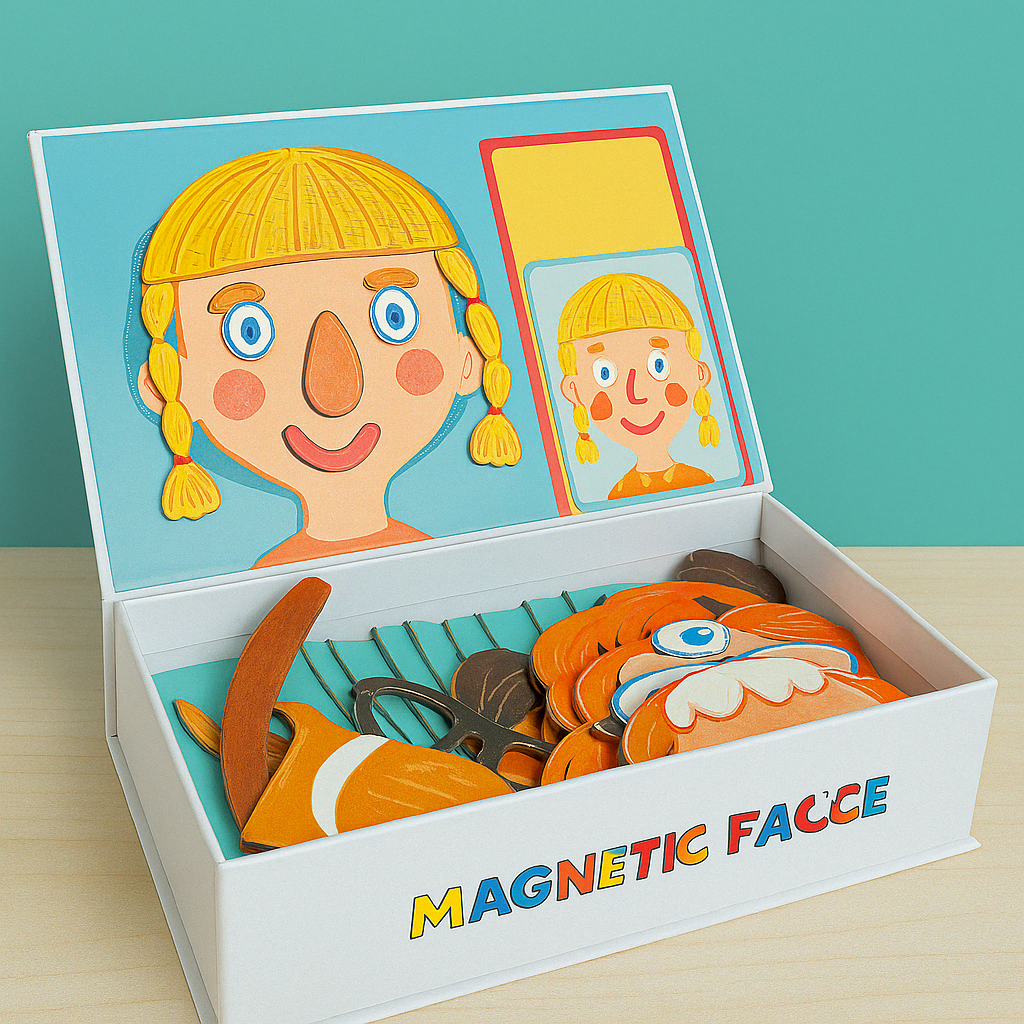 MVP Magnetic Face Puzzle – Creative Wooden Game