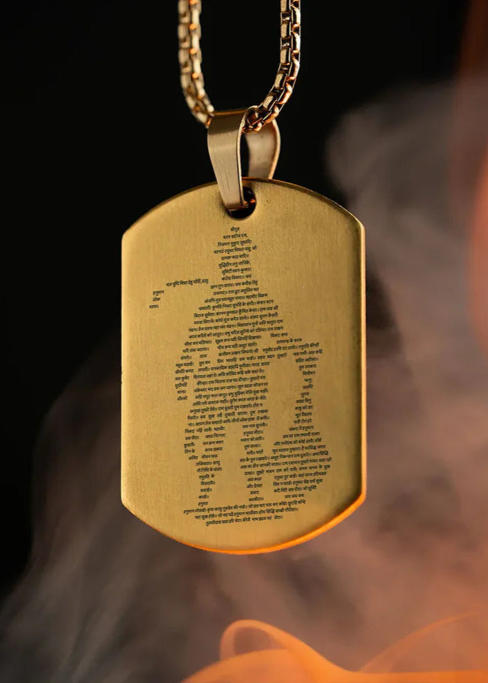 Mandir Prasad Hanuman Chalisa Pendant With Chain