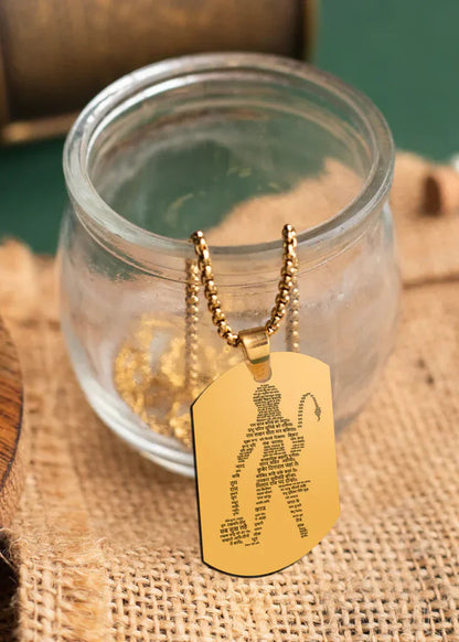Mandir Prasad Hanuman Chalisa Pendant With Chain
