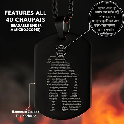 Mandir Prasad Hanuman Chalisa Pendant With Chain